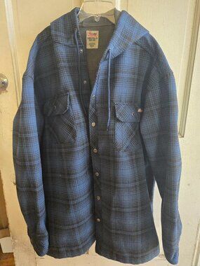 Dickies Plaid Hooded Shacket 2xl